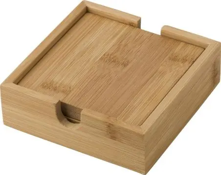 Set de posavasos de bambú Ecológico Personalizado 10429379