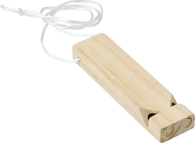 Silbato madera secuoya cordón rPET sonido tren