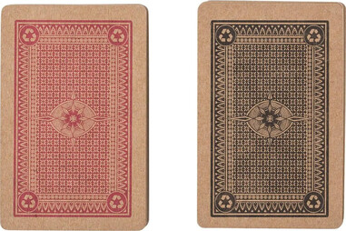 Set 2 barajas cartón reciclado 54 cartas caja kraft