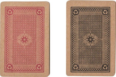 Set 2 barajas cartón reciclado 54 cartas caja kraft