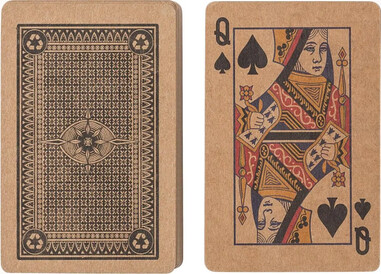 Set 2 barajas cartón reciclado 54 cartas caja kraft