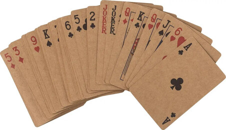 Set 2 barajas cartón reciclado 54 cartas caja kraft