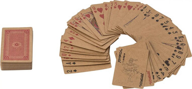 Set 2 barajas cartón reciclado 54 cartas caja kraft