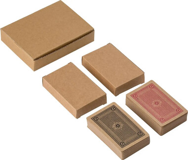 Set 2 barajas cartón reciclado 54 cartas caja kraft