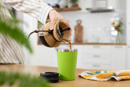 Taza acero inoxidable tapa PP 350 ml