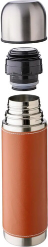 Termo acero inox 400 ml con funda PU