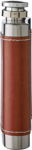 Petaca acero inox 100 ml con funda PU