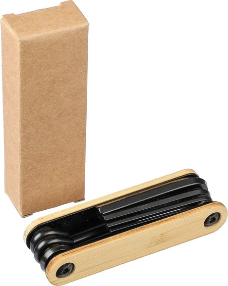Set herramientas acero carbono bambú