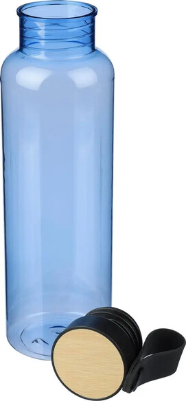 Botella RPET 750 ml con tapa de bambú