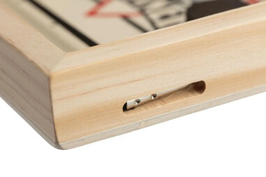 Juego de expulsión de madera con 10 fichas