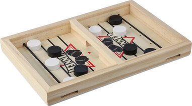 Juego de expulsión de madera con 10 fichas