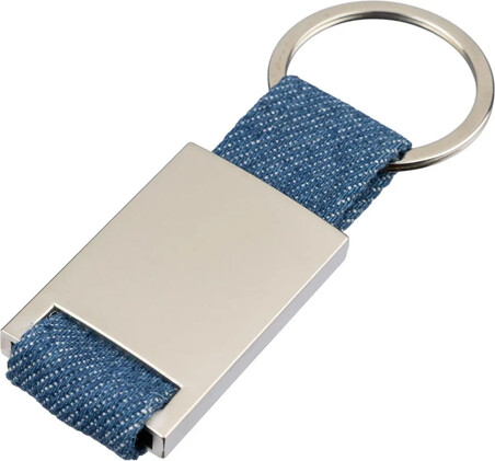 Llavero mezclilla vaquera zinc anilla funda papel kraft