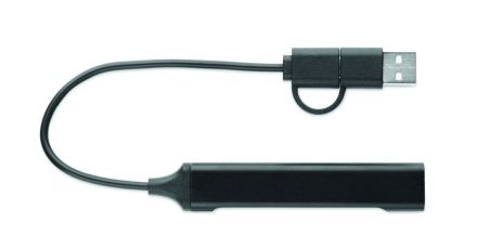 Hub USB de 4 puertos 19 cm Ecológico Personalizado 7MO2294