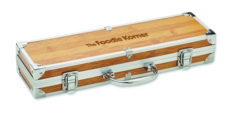 Set para barbacoa en maletín Ecológica Personalizada 7MO2471