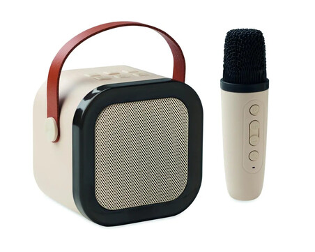 Set karaoke altavoz 5W ABS reciclado LED micrófono