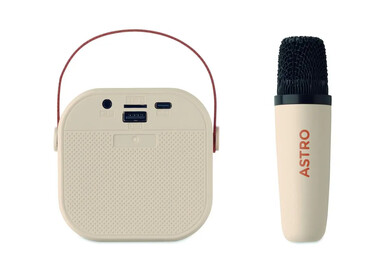 Set karaoke altavoz 5W ABS reciclado LED micrófono