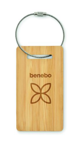 Etiqueta de equipaje bambú Ecológica...
