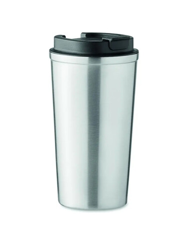 Vaso acero inox reciclado 510ml doble pared tapa antifugas