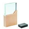 Trofeo cristal con base de madera haya - Imagen 1