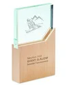 Trofeo cristal con base de madera haya - Imagen 4