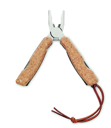 Navaja multiusos acero inox con funda corcho