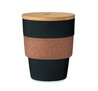 Vaso PP 300 ml con corcho y tapa bambú - Imagen 1