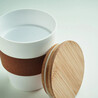 Vaso PP 300 ml con corcho y tapa bambú - Imagen 7