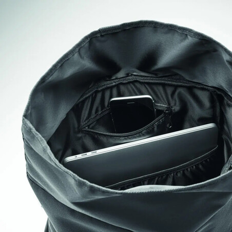 Mochila rolltop RPET 600D con forro 210D