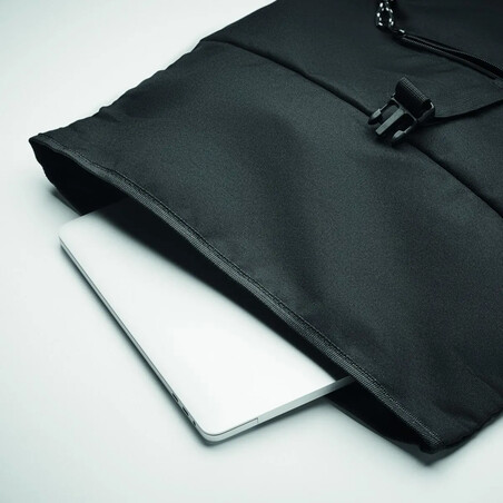 Mochila rolltop RPET 600D con forro 210D