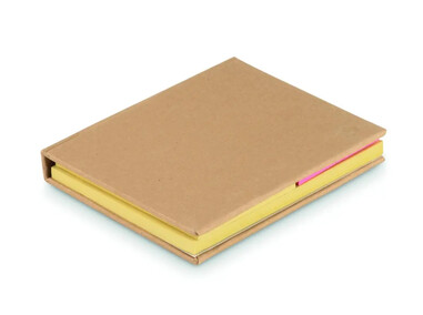Set notas papel reciclado con marcadores