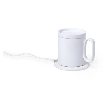 Set calentador tazas cargador inalámbrico cerámica 350ml