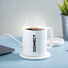Set calentador tazas cargador inalámbrico cerámica 350ml - Imagen 6
