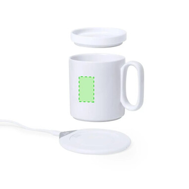 Set calentador tazas cargador inalámbrico cerámica 350ml