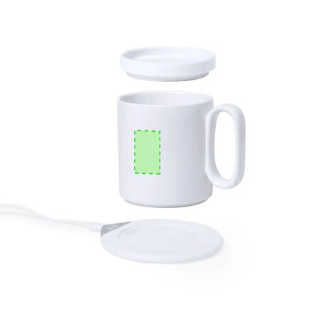 Set calentador tazas cargador inalámbrico cerámica 350ml