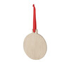 Adorno navideño madera natural sublimación lazo rojo - Imagen 3