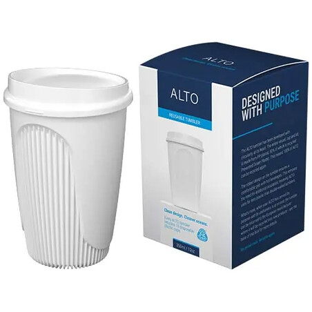 Vaso Alto 350 ml tapa clip reciclado