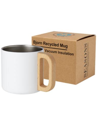 Taza de acero inoxidable reciclado con certificado RCS con aislamiento de cobre de 360 ml personalizada DHOGM