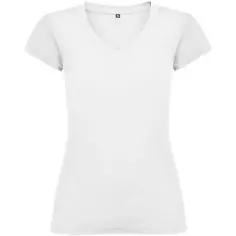 Camiseta de cuello de pico de manga corta para mujer... - Producto ecológico