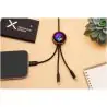 Cable de carga de 40 W 5 en 1 de PET reciclado con logo retroiluminado y estuche redondo de madera Ecológica Personalizada 62PX0 - Imagen 7