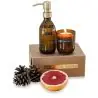 Dispensador de jabón de manos de 250 ml y juego de velas perfumadas de 150 g con fragancia de bambú Ecológica Personalizada 6126 - Imagen 3