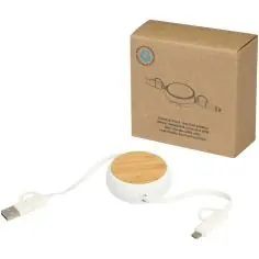 Cable retráctil 5 en 1 de plástico reciclado de 100 cm... - Producto ecológico