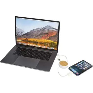 Cable retráctil 5 en 1 de plástico reciclado de...