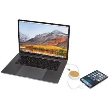 Cable retráctil 5 en 1 de plástico reciclado de...