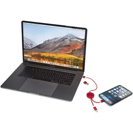 Cable 5 en 1 de aluminio y plástico reciclado de 30 cm para sincronización de datos y carga rápida de 27 W Ecológico Personaliza