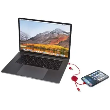 Cable 5 en 1 de aluminio y plástico reciclado de 30 cm para sincronización de datos y carga rápida de 27 W Ecológico Personaliza