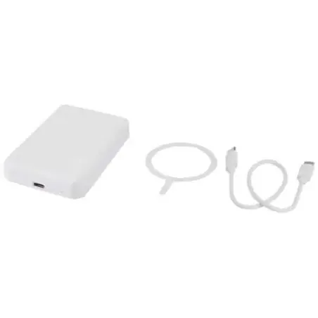 Batería externa inalámbrica magnética de 5000 mAh y 15 W con PD de 20 W fabricada con plástico reciclado Ecológica Personalizada