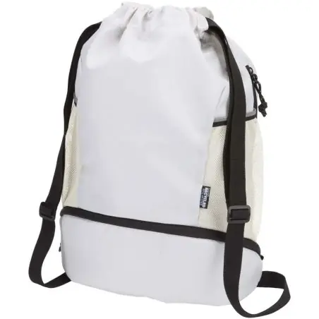 Bolsa deportiva de 18 L con cordón y compartimento inferior de material reciclado con certificado GRS Ecológica Personalizada 61