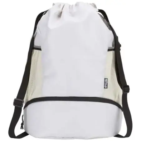Bolsa deportiva de 18 L con cordón y compartimento inferior de material reciclado con certificado GRS Ecológica Personalizada 61