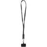 Lanyard de plástico reciclado para smartphone con sincronización de datos integrada y cable 5 en 1 de carga rápida de 65 W "F Ec - Imagen 14