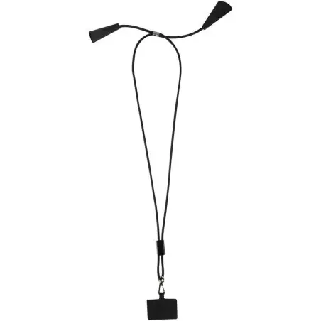 Lanyard de plástico reciclado para smartphone con sincronización de datos integrada y cable 5 en 1 de carga rápida de 100 W " Ec